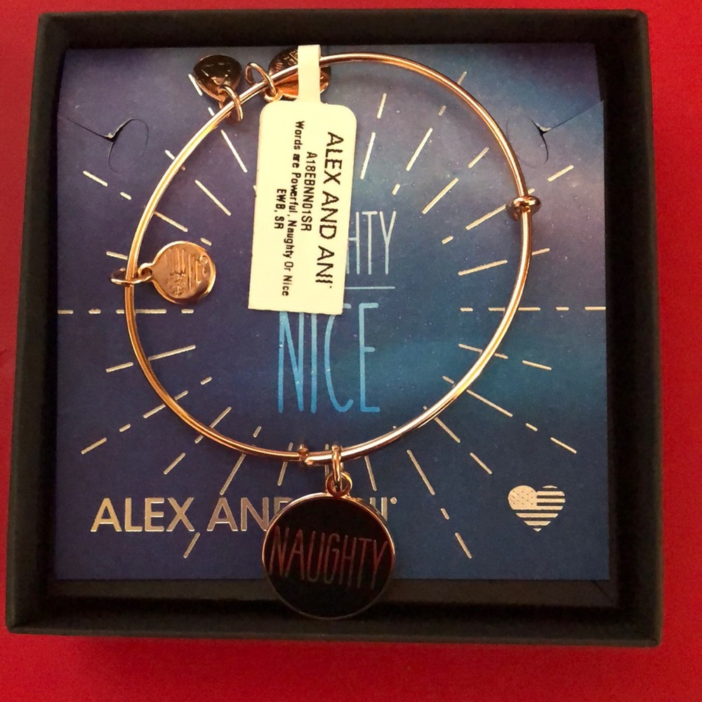 NWT ROSE GOLD ALEX & ANI NAUGHTY/NICE bracelet
